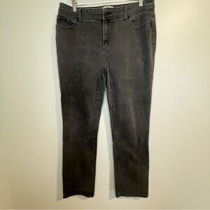 Chico's Fabulously Slimming Black Straight Leg Jeans Timeless Design